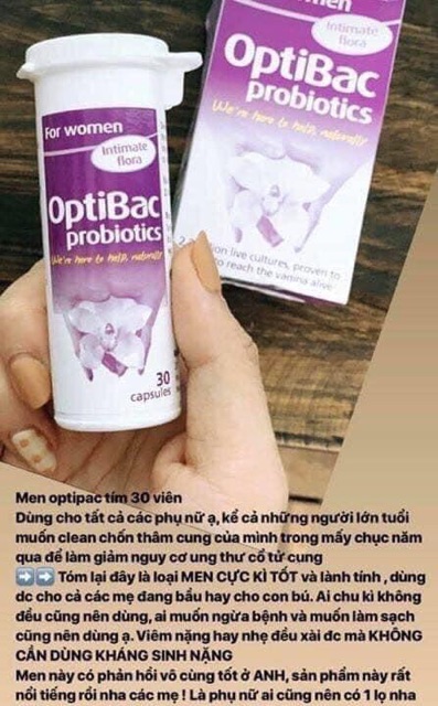 Optibac Tím -  [ Cam kết hàng chính hãng]