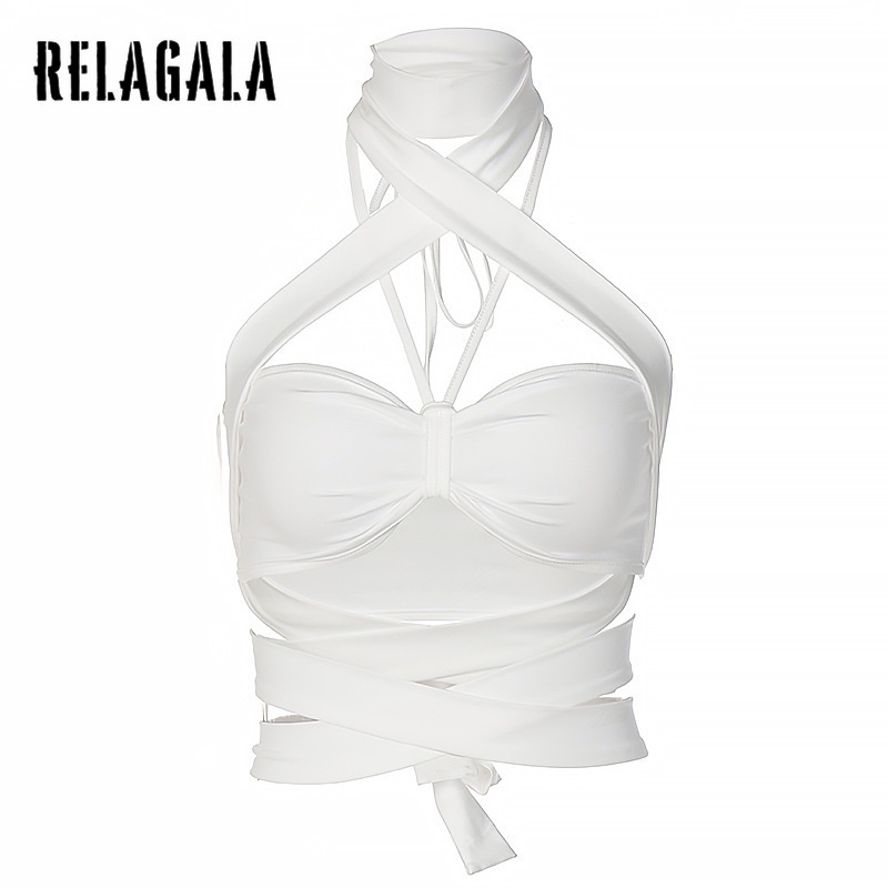 Relagala Áo Ống Hở Rốn Gợi Cảm Thời Trang Cho Nữ