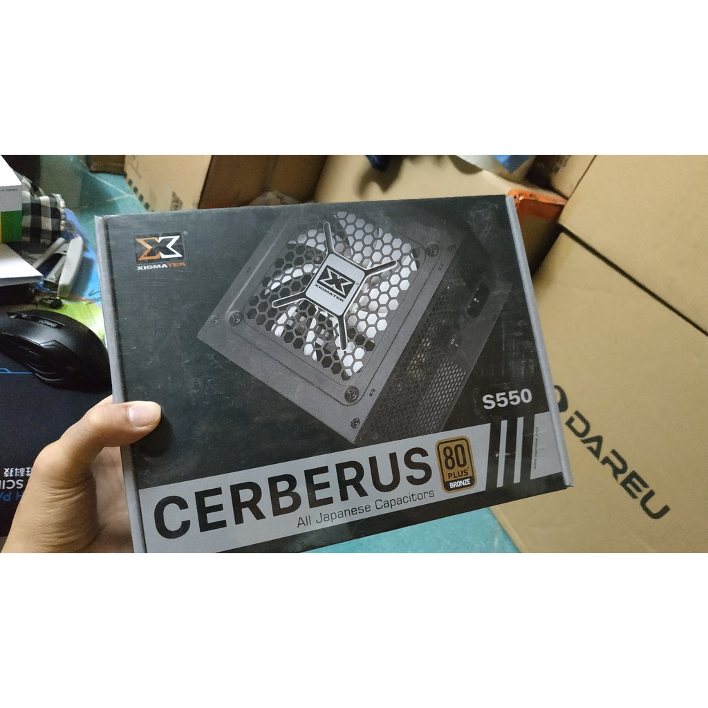 Nguồn máy tính XIGMATEK CERBERUS S550 550W (EN41138) - 80PLUS BRONZE, 100% JAPANESE CAPs