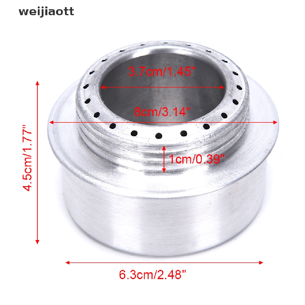 weijiaott Portable Mini Alcohol Aluminum Alloy Stove Outdoor Camping Picnic Hiking Cook WT
