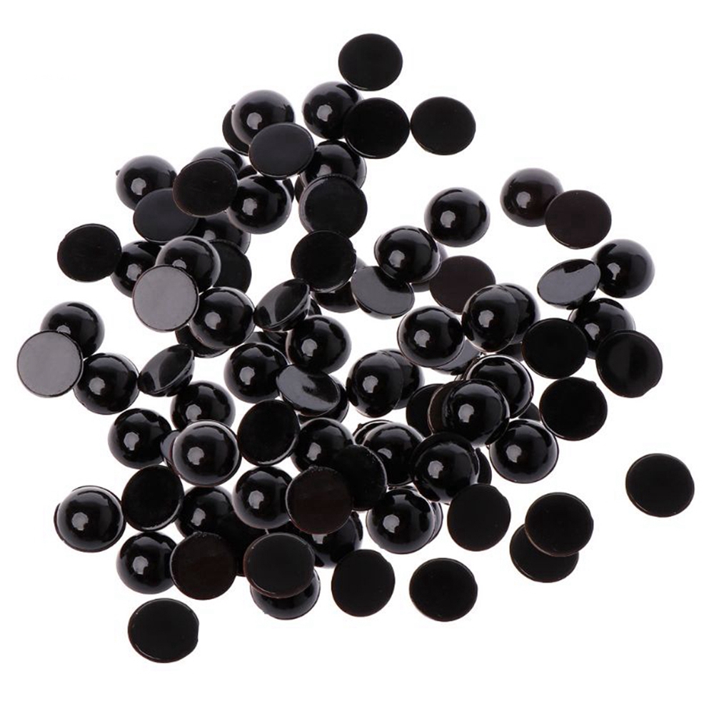 LAYOR 100pcs DIY Crafts Baby Kids Plush toy Plastic 3-12mm Black Safety Eyes