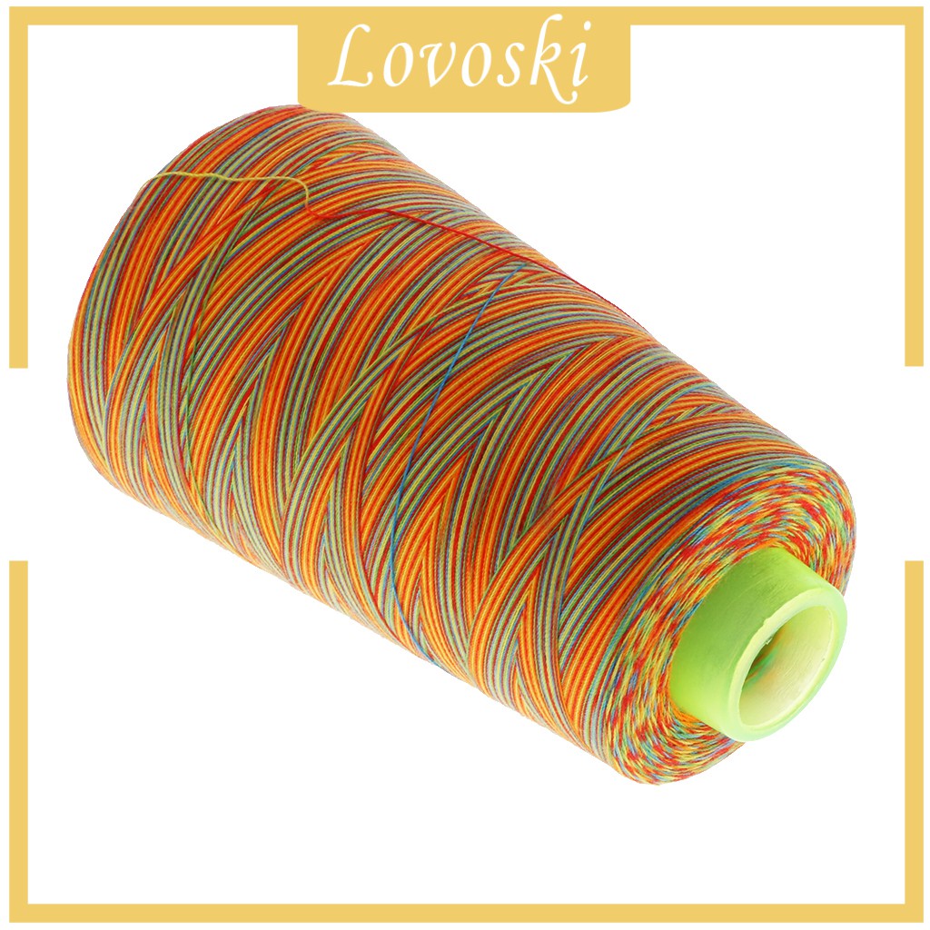 1 Cuộn Chỉ Polyester 40S / 2 Màu Sắc Cầu Vồng Dành Cho Máy May