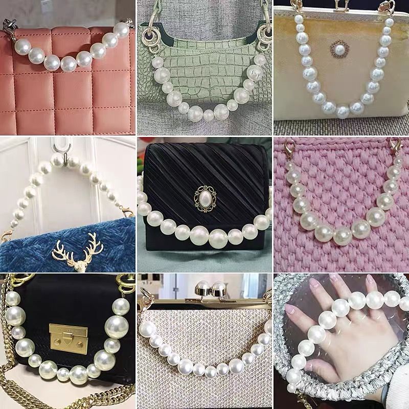 Dây Đeo Túi Xách Đính Ngọc Trai Handmade Thời Trang Dành Cho Nữ