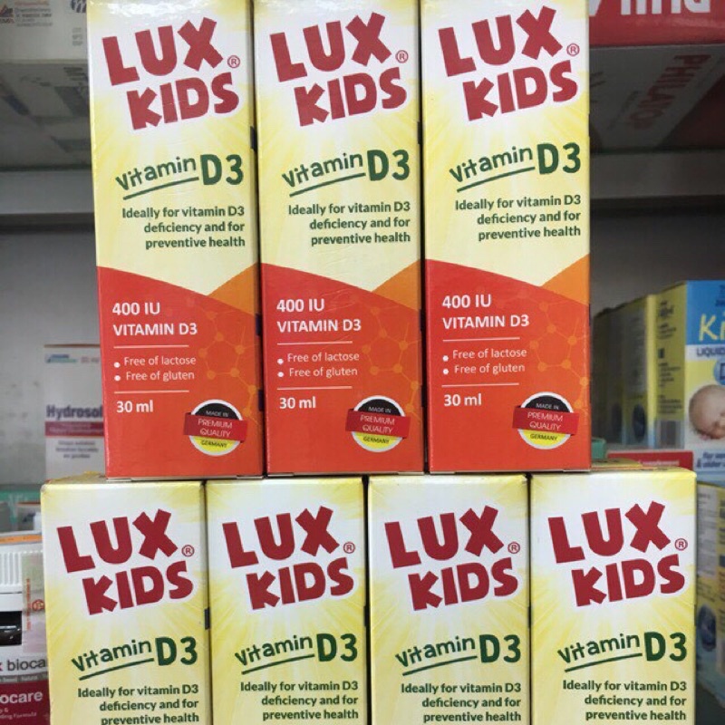 Giọt uống Lux Kids Vitamin D3 nhập khẩu Đức lọ 30ml cho trẻ khoẻ mạnh