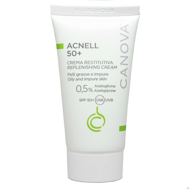 Kem ngừa mụn ban ngày dành cho da mụn, nhạy cảm CANOVA Acnell 50+ 50ml