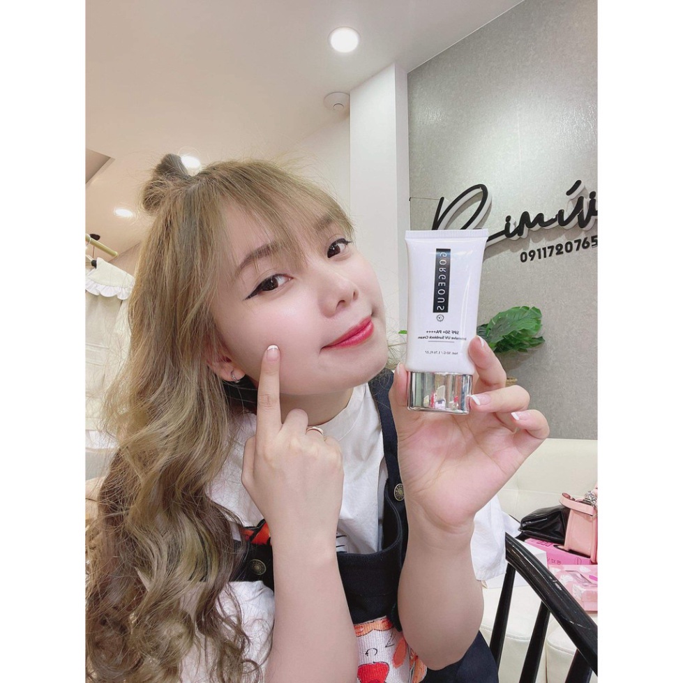 Kem chống nắng múi xù gorgeous dưỡng da, nâng tone tự nhiên, chống nước lâu trôi tuýp nhỏ 50G - SPF50+PA+++