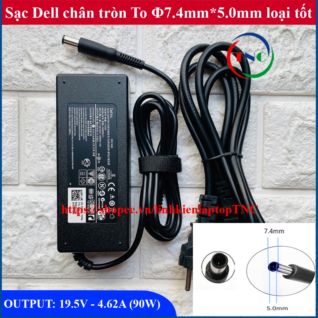 Sạc Laptop Dell tốt 19.5V – 4.62A – 90W chân kim TO (Adapter Dell 90w ZIN)