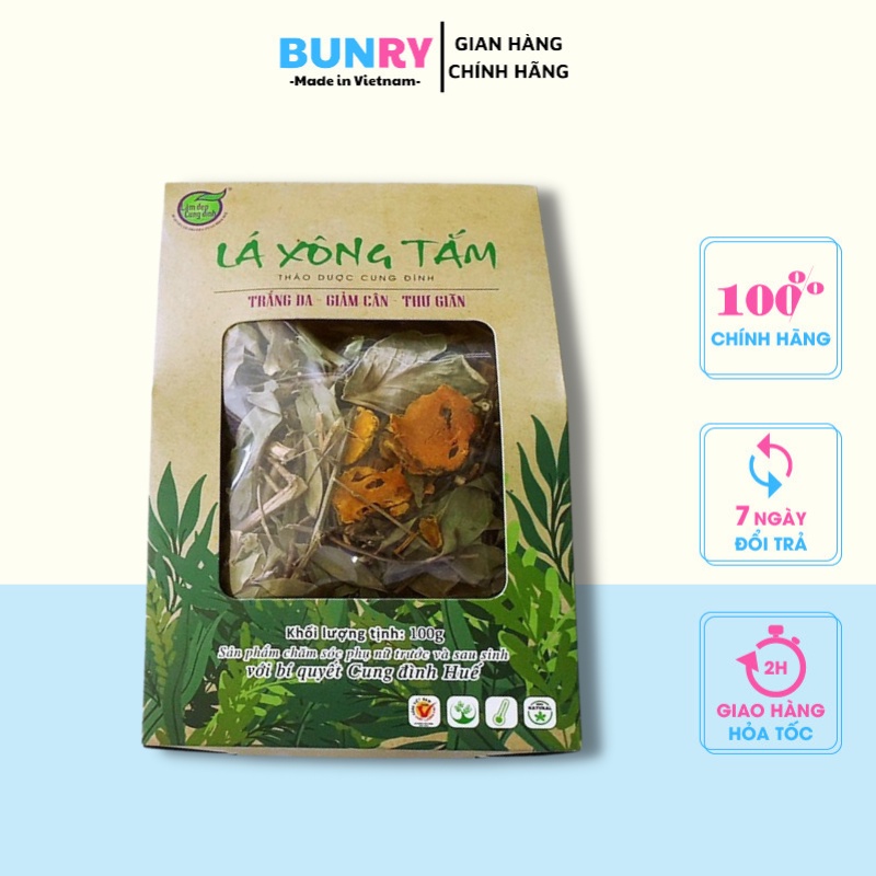 Nước tắm thảo dược Cung Đình 100g giúp thư giãn giảm mệt mỏi cho mẹ sau sinh, lá xông tắm thảo dược sau sanh Bunry shop