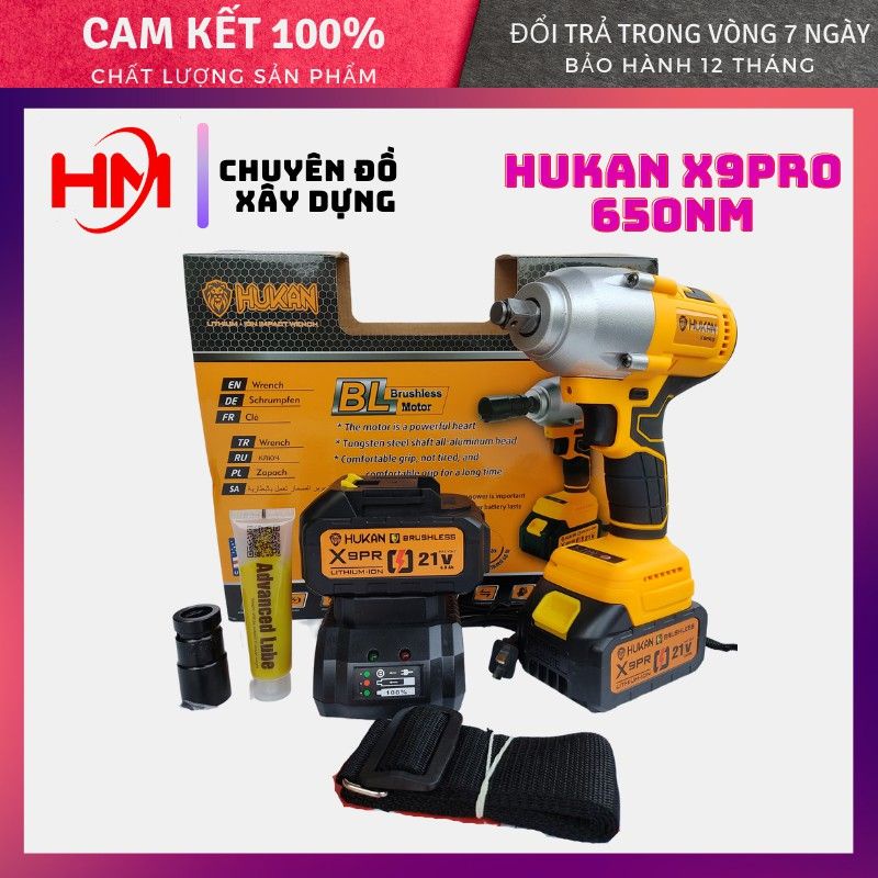 MÁY XIẾT BULONG HUKAN X9 PRO LỰC XIẾT SIÊU KHỦNG 650NM