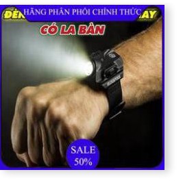 ✔️ Đèn pin đeo tay,Đèn Led Siêu Sáng đeo tay Kiêm La Bàn Phượt - DH2211 ()  - Bảo hành úy tín 1 đổi 1