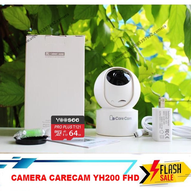 Camera WiFi Carecam YH200 2.0MP FHD 1080P Siêu Nét, Kèm Thẻ Nhớ