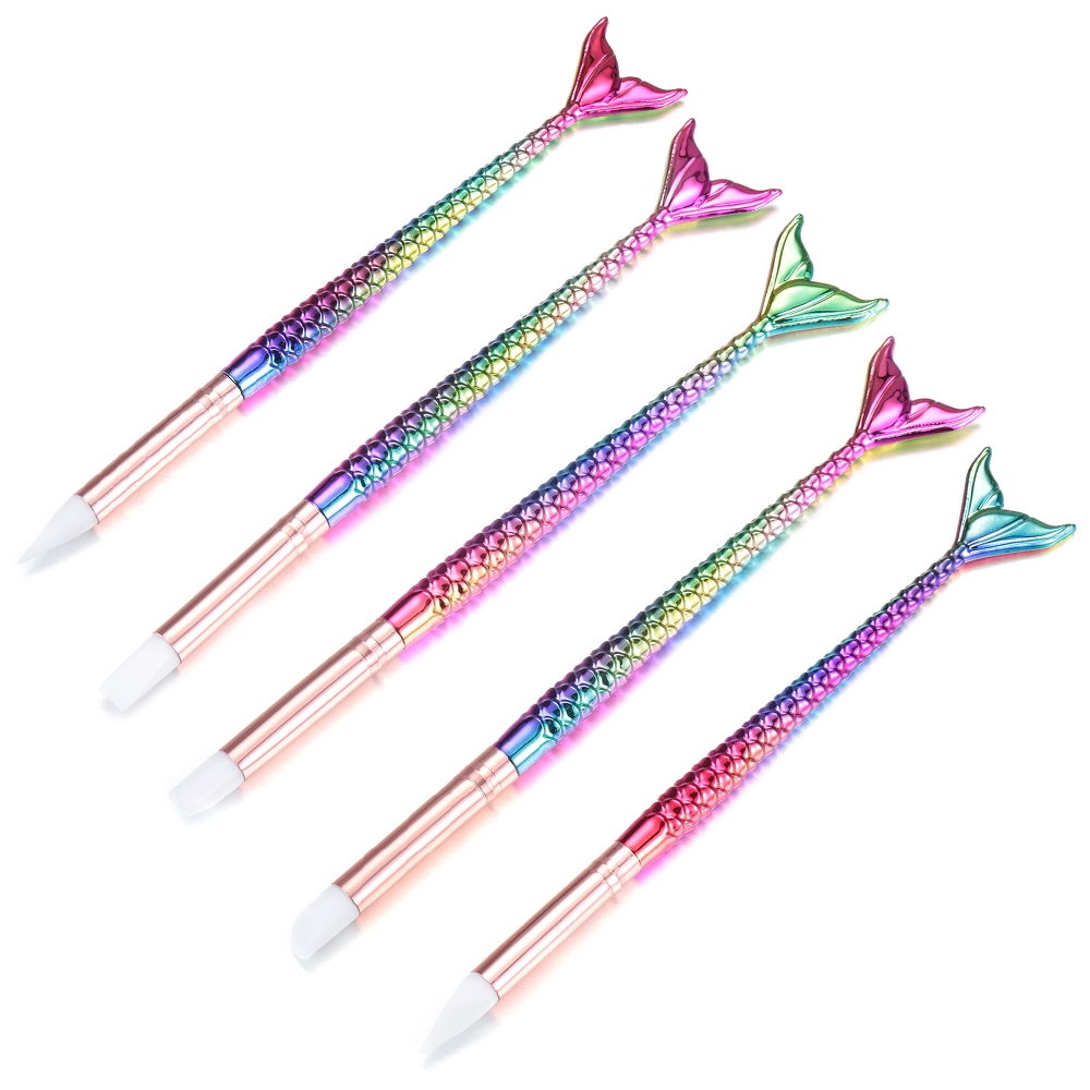 Bút vẽ khắc đính đá trang trí móng nghệ thuật hai đầu silicon tiện dụng