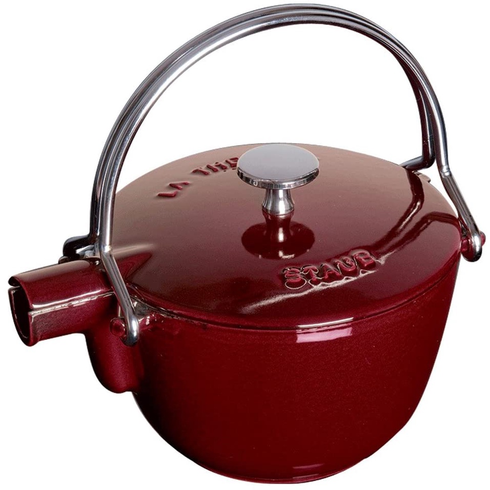 Ấm trà gang STAUB KETTLE 16,5cm 1,2l kèm lõi lọc dùng đươc cho bếp từ