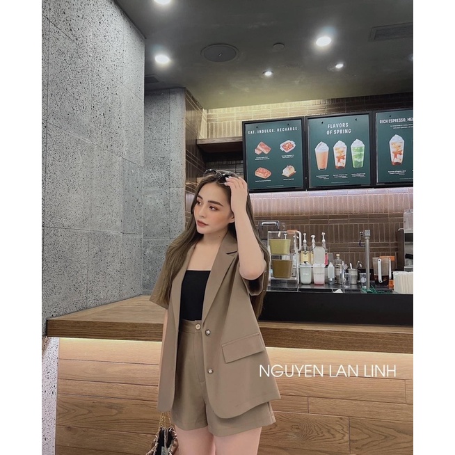 Set áo blazer kèm quần sóc loại 1 | BigBuy360 - bigbuy360.vn