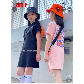 Váy cổ bẻ polo cho bé đến trường0