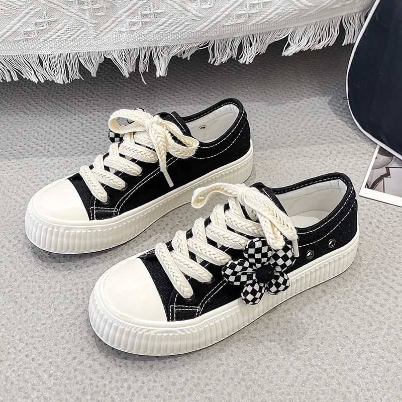 Ielgy Giày Vải canvas Họa Tiết Hoa Chuẩn Bị Cho Nữ