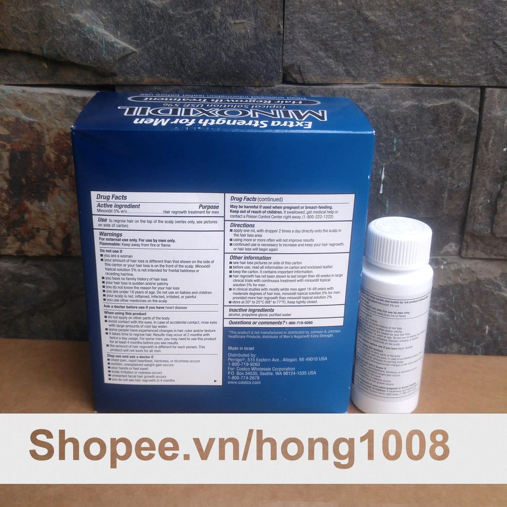 [Hộp gồm 6 chai nhỏ] Dung Dịch hỗ trợ mọc tóc Minoxidil 5 % Kirkland dành cho Nam Giới Của Mỹ | BigBuy360 - bigbuy360.vn