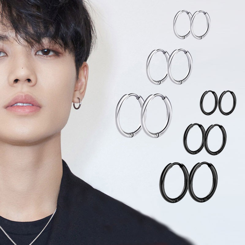 Bông tai làm từ thép titan phong cách hiphop cá tính