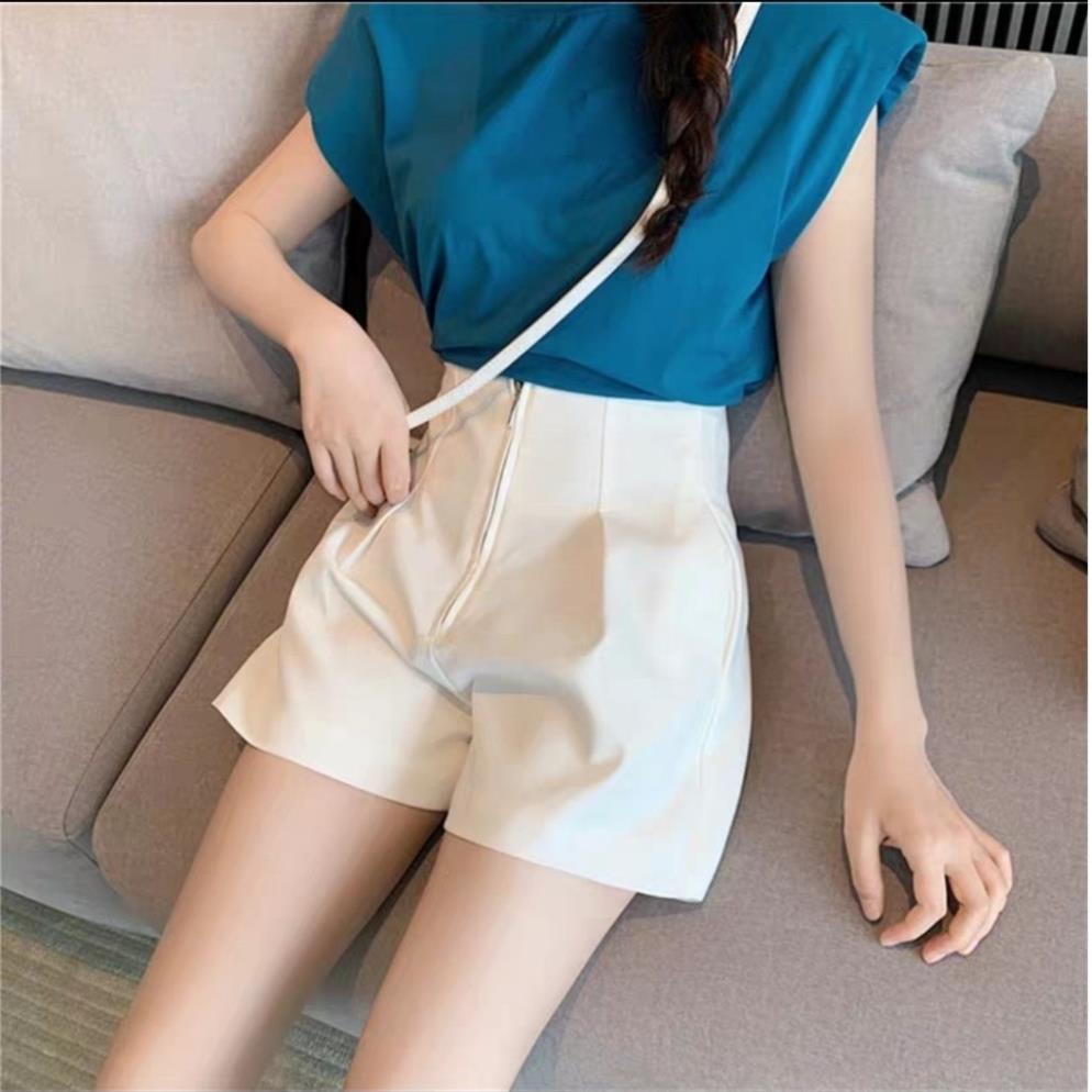 Quần Sooc Nữ Lưng Cao Chất Vải Tuyết Mưa Loại 1 Không Nhăn Không Bám Bụi Mềm Mại