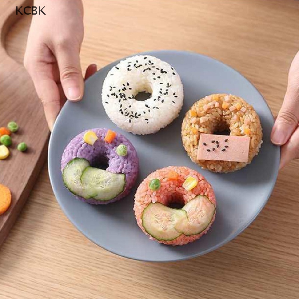 2 Khuôn Làm Cơm Nắm Chống Dính Hình Bánh Donut