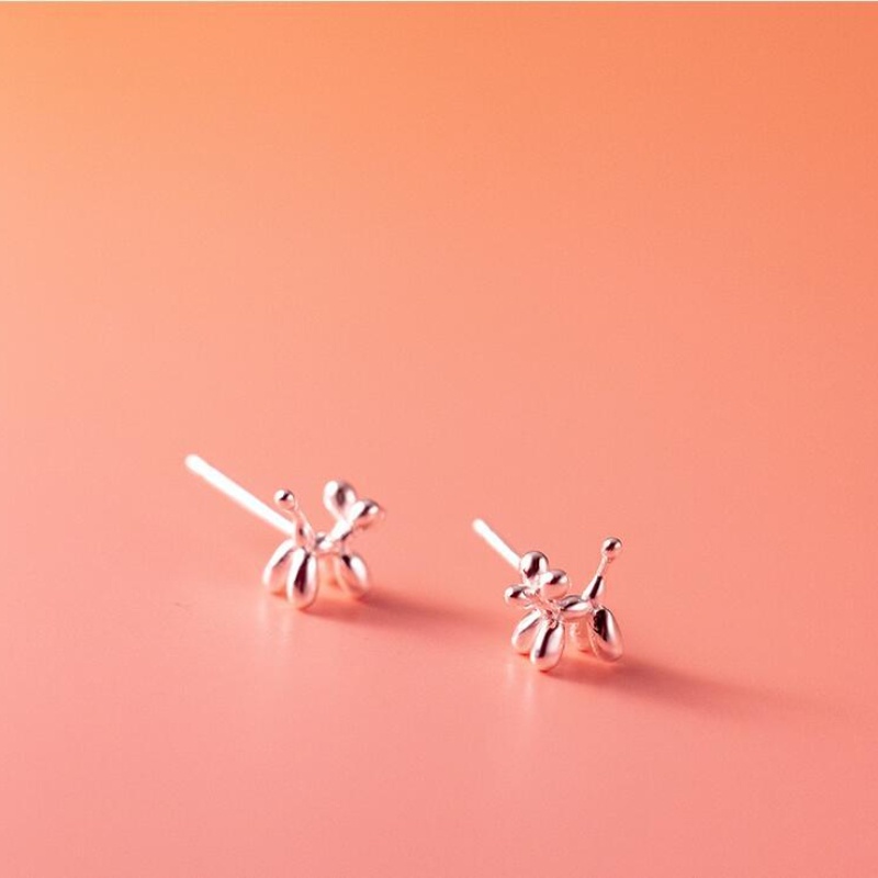 Hoa tai con chó con thời trang dễ thương đơn giản Hoa tai phim hoạt hình hàn quốc