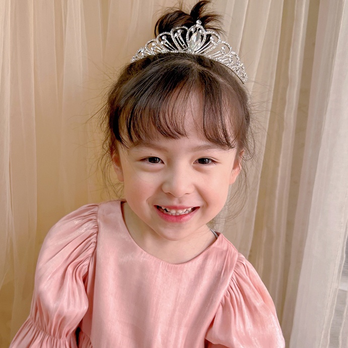 Vương Miện Công Chúa Đính Đá Pha Lê Xinh Xắn Cho Bé Gái