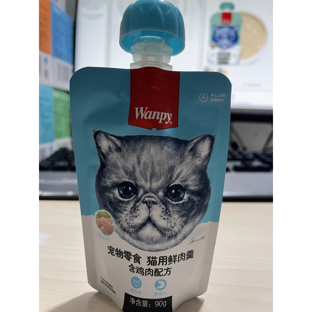 Pate Wanpy nắp vặn 90g cho mèo mọi lứa tuổi