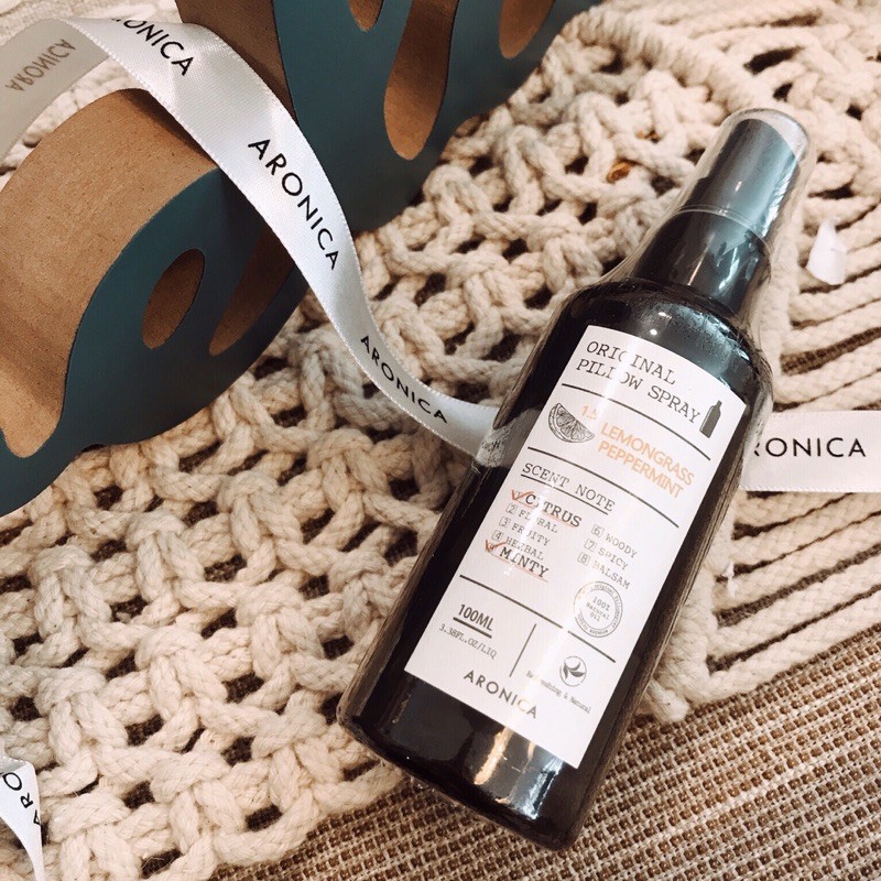 Xịt Vải Khử Khuẩn Mùi Hôi Quần Áo ARONICA ORIGINAL PILLOW SPRAY 100ml