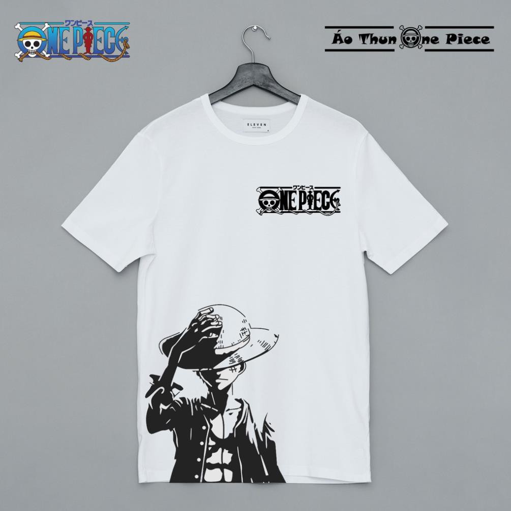 SALE- ⚡️FREESHIP⚡️Áo Thun In Hình Monkey D. Luffy  Trắng Đen Cực Ngầu - Áo Thun One Piece - giá tốt nhất