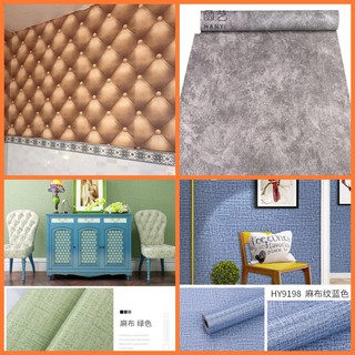 [Xả kho] 10m Giấy dán tường giả chất liệu có sẵn keo bóc dán khổ 45cm giá cực rẻ nhiều mẫu trang trí phòng, cửa hàng đẹp