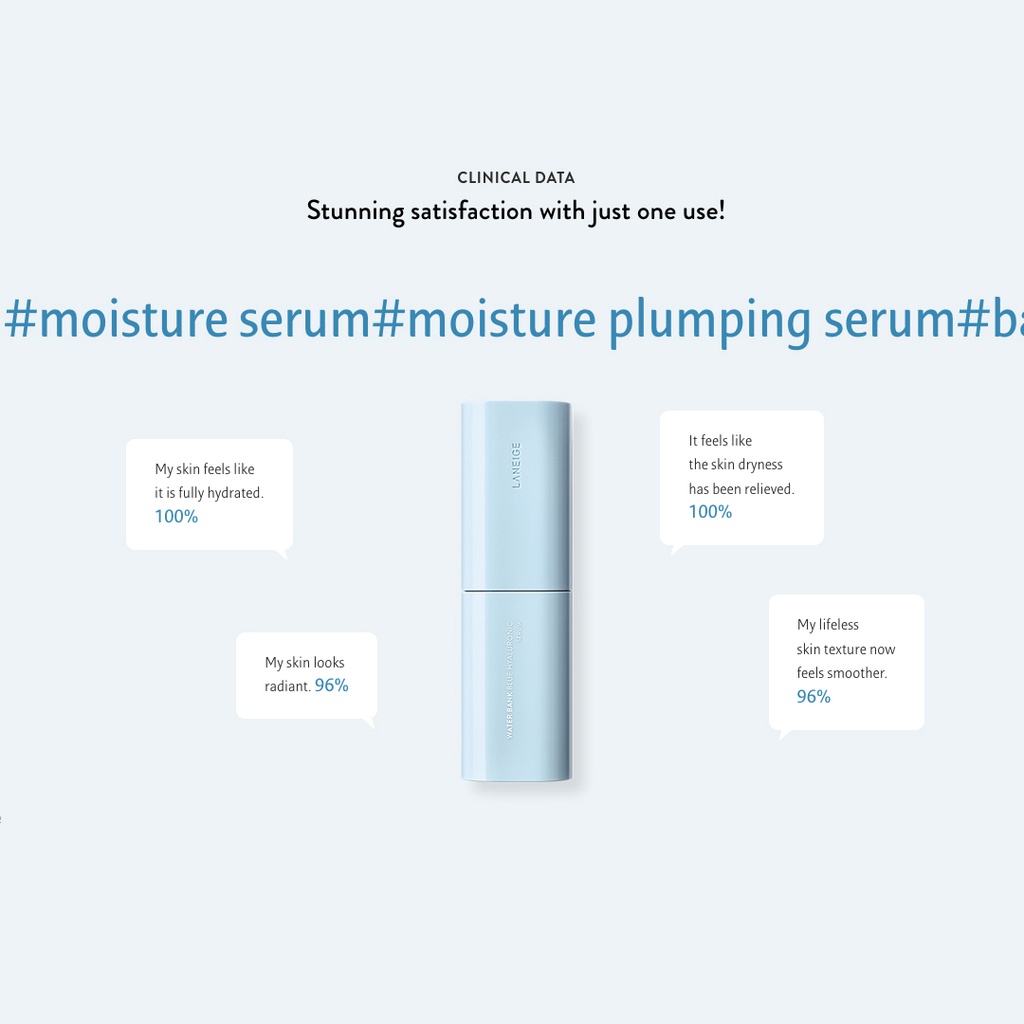 Tinh Chất Dưỡng Ẩm Laneige Water Bank Blue Hyaluronic Serum / Gift Set 50ml