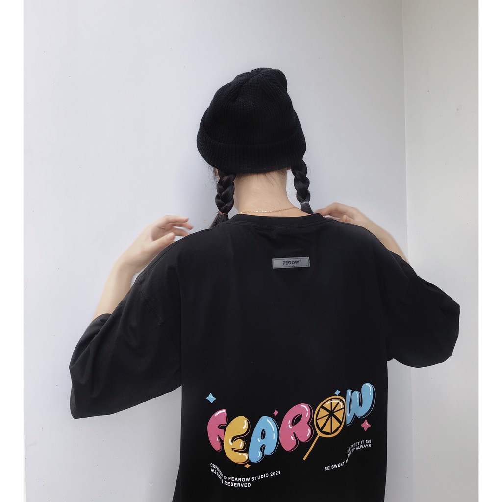 Áo thun nam nữ local brand unisex Fearow Colorful Candy Tee / Đen - FW110