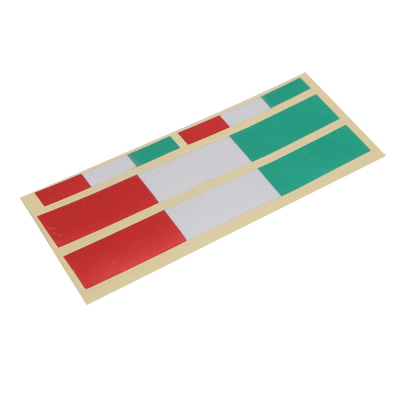 Bộ 3 Hình Dán Trang Trí Xe Hơi Hình Lá Cờ Ý Chất Liệu Vinyl Phản Quang