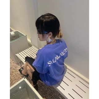 Áo nỉ tay dài Logo Basic - Blue*violet