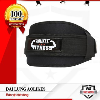 Phụ kiện tập gym Aolikes Đai Lưng logo Aolikes fitness (7983) - Chính hãng (1 chiếc)