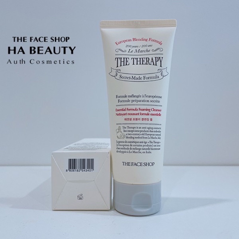Sữa rửa mặt cấp ẩm chống lão hóa sạch sâu The Face Shop The Therapy Essential Foaming Cleanser 150ml dưỡng ẩm sâu