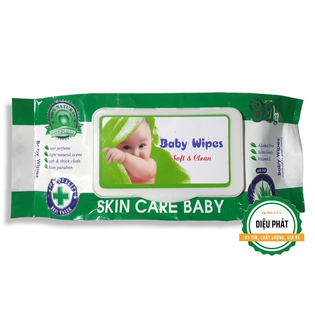 ⚡️ Khăn Ướt Baby Wipes Không Mùi 60 tờ