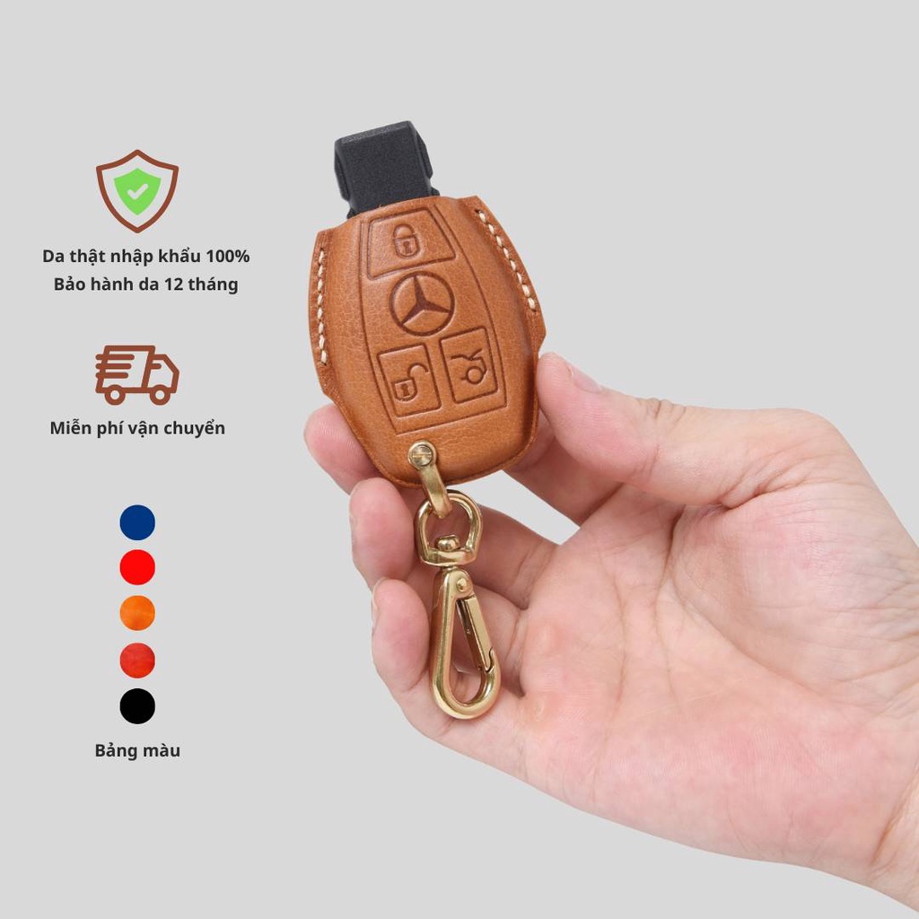 Bao khoá ô tô da thủ công cho xe hơi Mercedes FUKIA BKX015