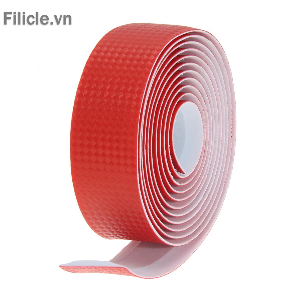 Băng Quấn Ghi Đông Xe Đạp Màu Đen + 2 Dây Cột Bằng Sợi Carbon