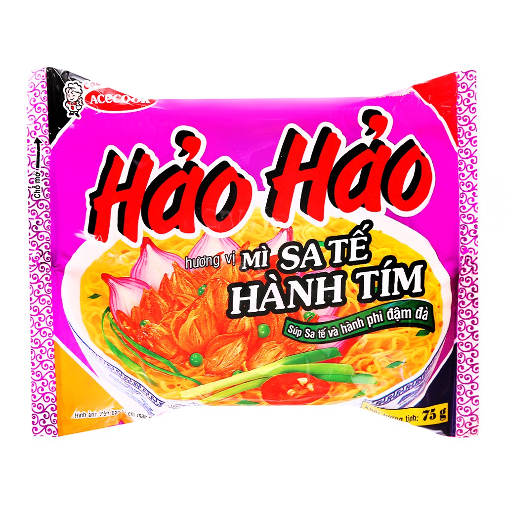 Mì Hảo Hảo vị Sa Tế Hành Tím Thùng 30 gói (75g/gói)
