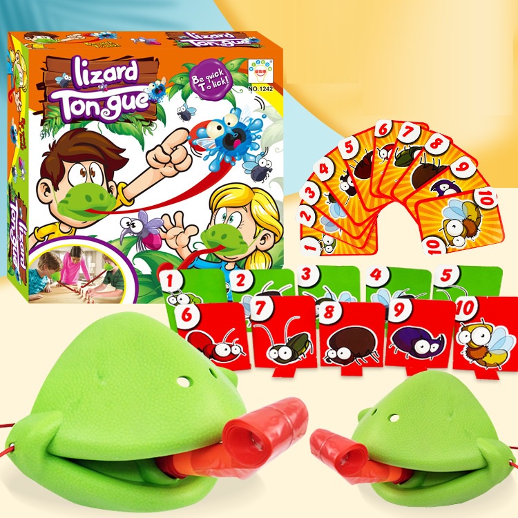 Đồ chơi trẻ em, Mặt nạ tắc kè cho bé, Tic tac Tongue, Trò chơi ếch thè lưỡi bắn thẻ bài cực vui nhộn