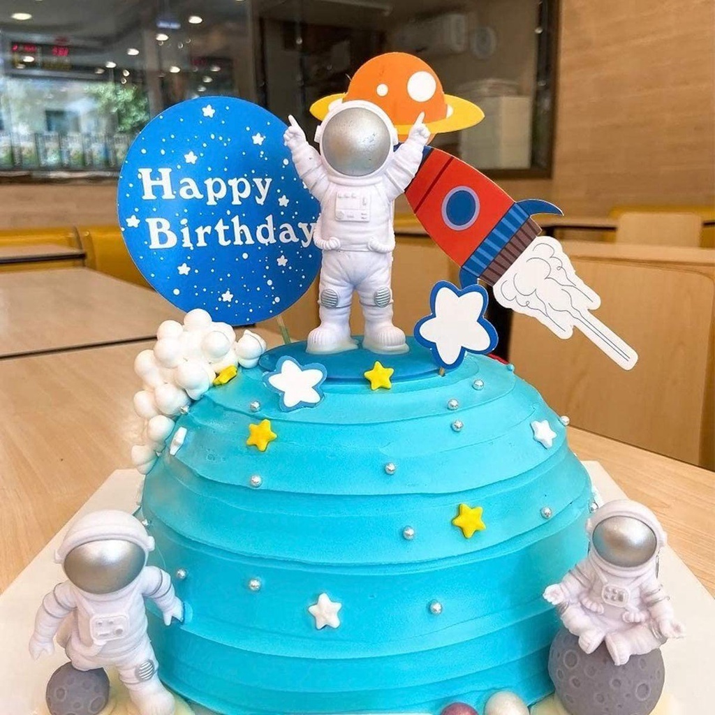 Topper Cắm Trang Trí Bánh Kem Hình Phi Hành Gia Cho Bé