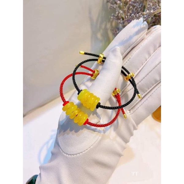 Vòng Tay Hổ Phách Mật Lạp Hàng Đẹp Full Hộp đeo tốt cho sức khỏe