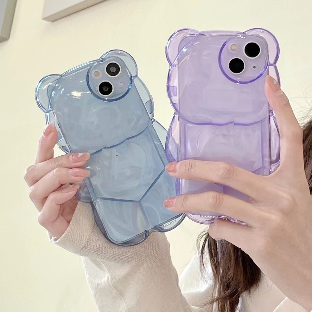 Ốp Điện Thoại Mềm Họa Tiết Gấu Đơn Giản Cho Iphone 13 pro max 12 pro max 11 pro max xs max xr x