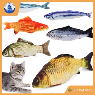 Funny fish-shaped stuffed animal toy for pet cats