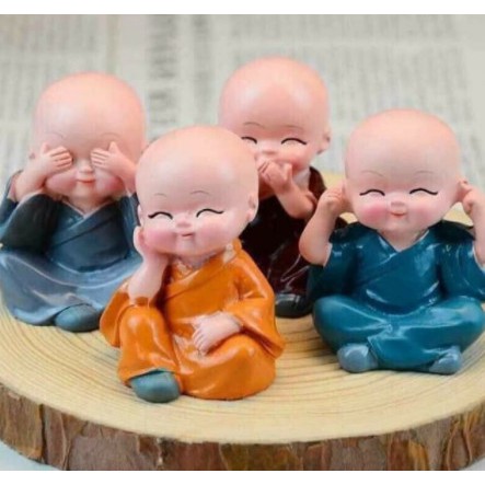 Bộ tượng 4 chú tiểu, bớt nghe, bớt nói, bớt nhìn,bớt thấy(yang69)