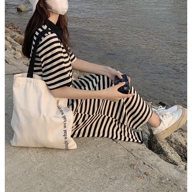 Đầm dáng suông cổ bẻ basic, Váy Suông Dáng Dài Cổ Polo Mặc Thu Đông