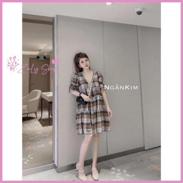 Váy babydoll cổ tim dễ mặc | BigBuy360 - bigbuy360.vn