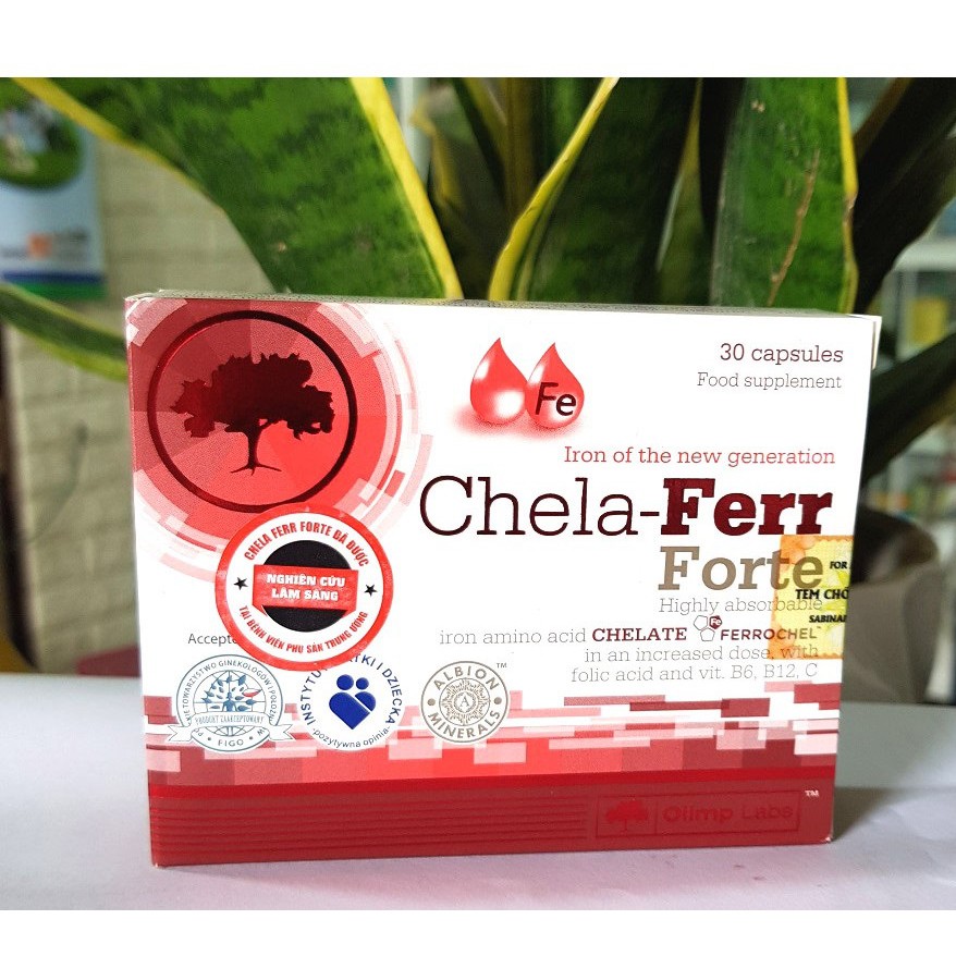 chela ferr forte bổ sung sắt cho bầu