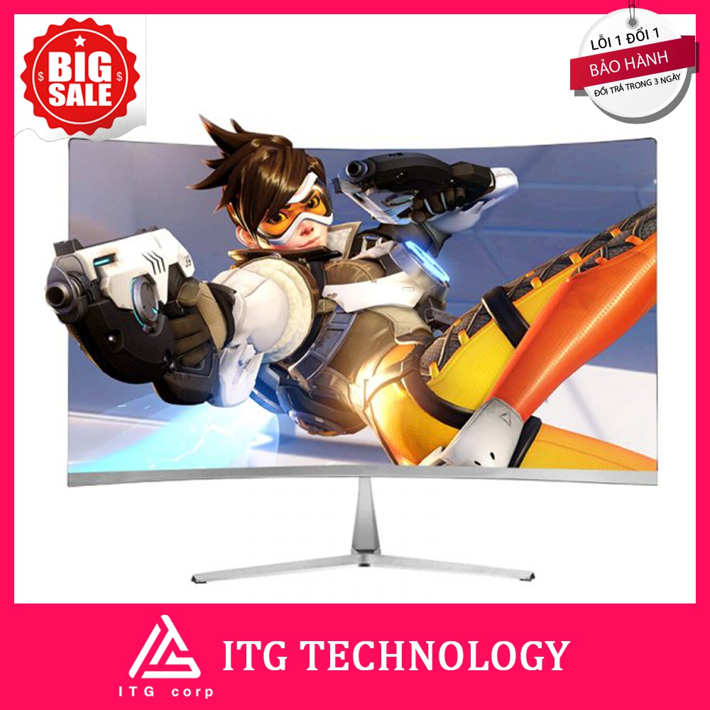 Màn hình máy tính cong Full Viền 24/27 inch 75Hz Mới HUGON Q24 | BigBuy360 - bigbuy360.vn